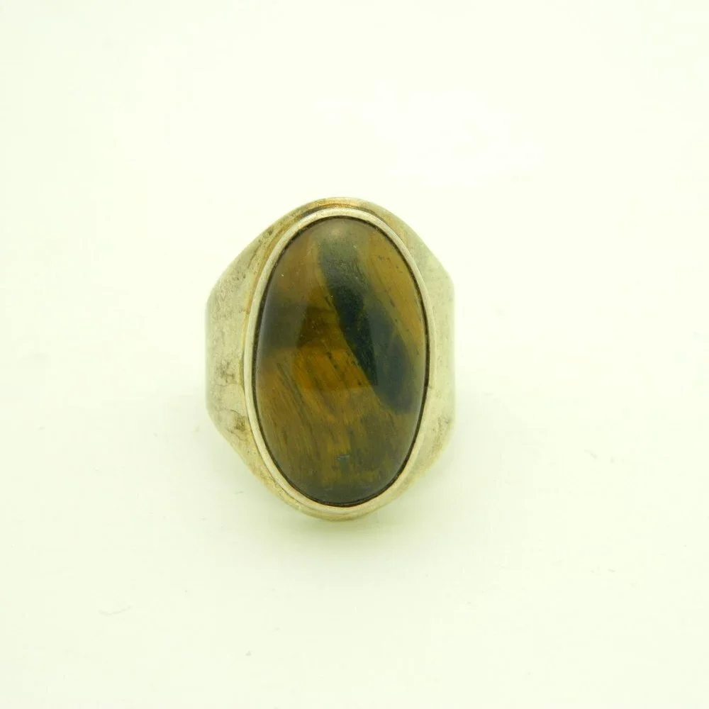 Heavy 12 grams Sterling Silver .925 Tiger's Eye